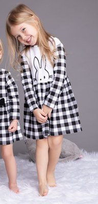 163364 Bunny Kratka Sukienka bawełniana Nicol - czarny