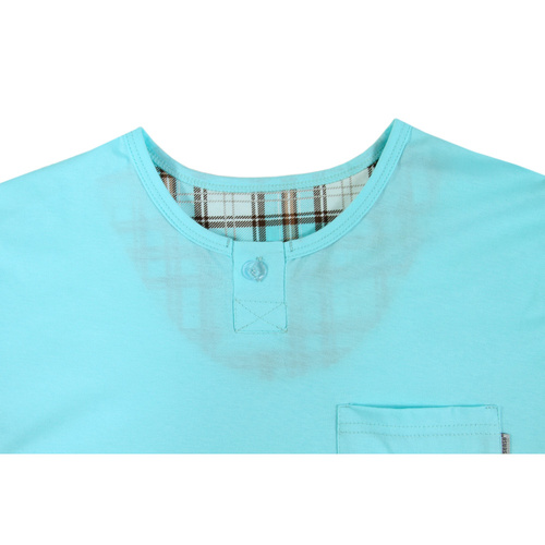 Piżama męska krótki rękaw 2576/17 Sesto Senso turkusowy