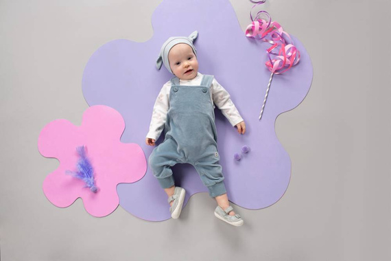 Ogrodniczki niemowlęce Romantic Pinokio - niebieski