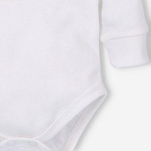 Body z bawełny organicznej Zebra Nini ecru