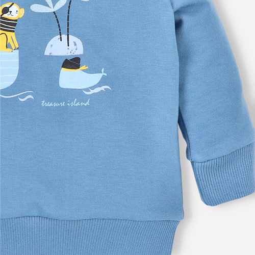 Bluza dresowa z bawełny organicznej Piraci Nini niebieski 
