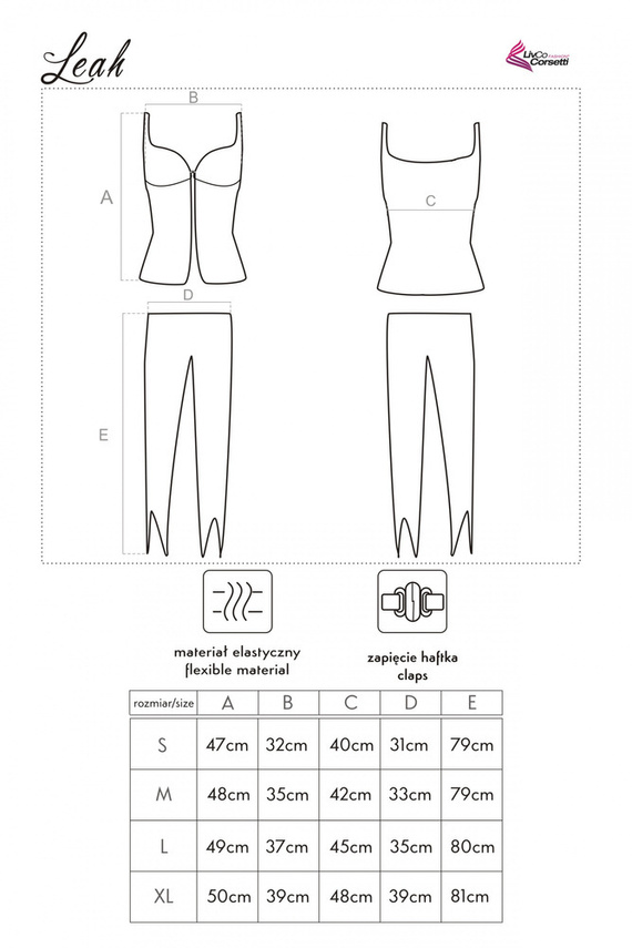 Piżama damska Leah LC 90052 LivCo Corsetti Fashion