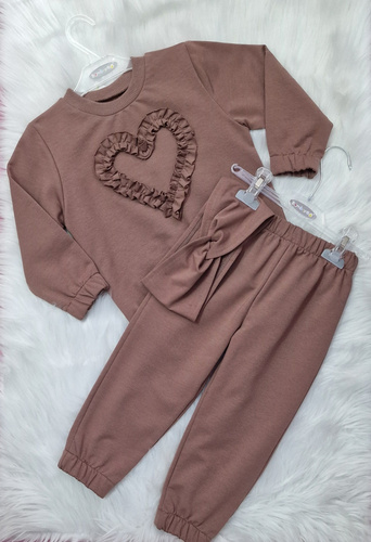 Mia Bambarillo brązowy– bluza dziecięca z dzianiny dresowej | Bawełna 95%, elastan 5%