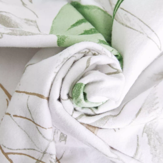 Pościel flanelowa liście 31505/2 Darymex beżowy