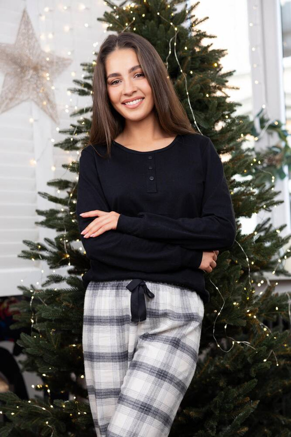 Piżama damska Blanche Sensis -czarny