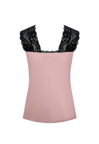 Margot Mix&Match Koszulka Piżamowa Koronka Nipplex - różowy