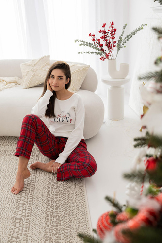 Piżama damska Maribel Sensis Interlock - śmietankowy