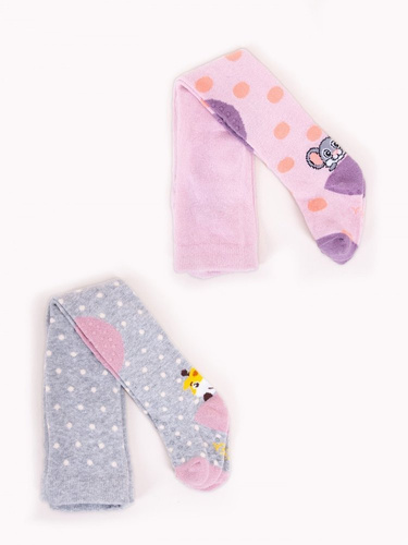 RAB-0025G Rajstopy do raczkowania mix kolor-dziewczynka