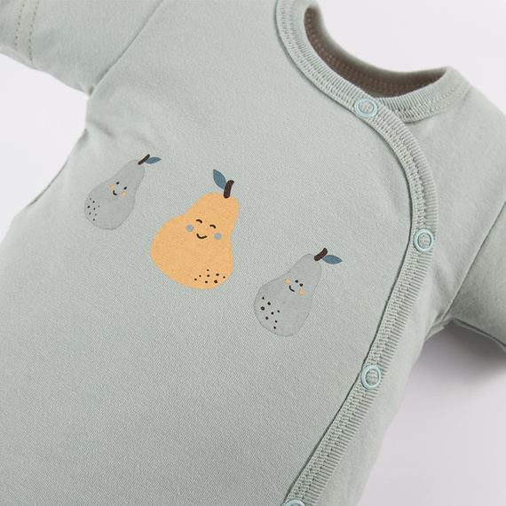 Body kopertowe z krótkim rękawem Pearfect Eevi - zielony