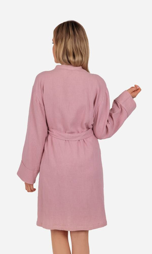 Szlafrok ciążowy muślinowy Mommy ByShelly - brudny róż