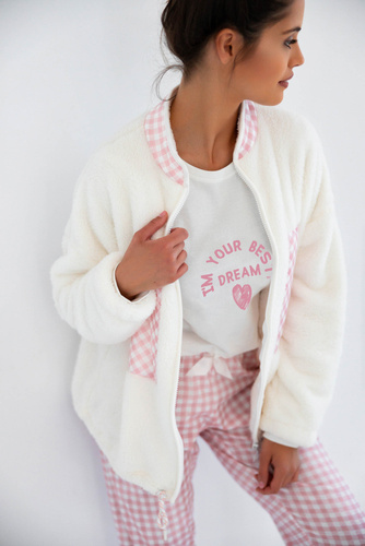 Bluza damska Nanny Sensis - ecru różowy