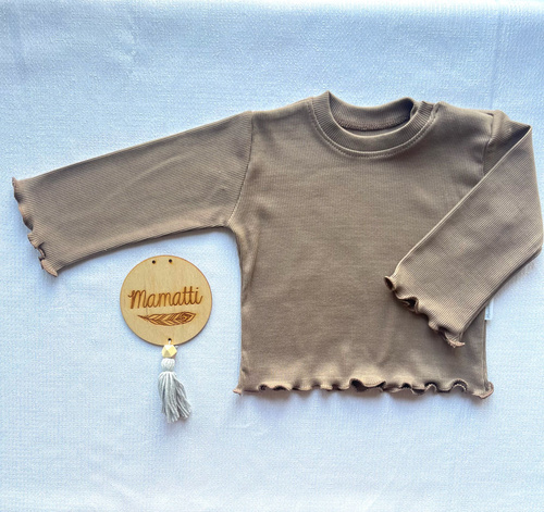 Bluzka dziewczęca BI016 Mamatti - brązowy