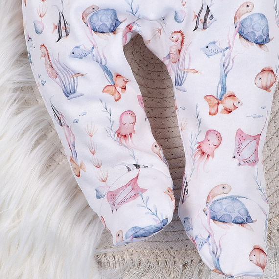 Nini Półśpiochy Underwater World – organiczna bawełna, zabudowane stópki