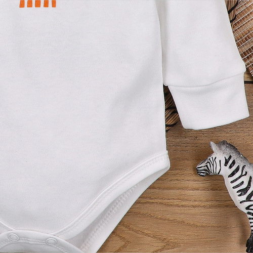 Body z bawełny organicznej Zebra Nini ecru