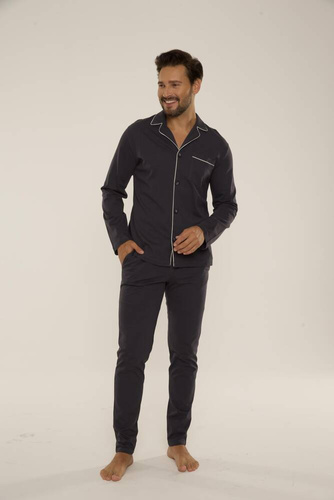 Piżama Męska 729 Norberto De Lafense - grafit