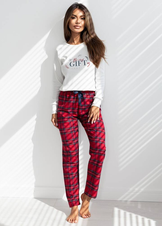 Piżama damska Maribel Sensis Interlock - śmietankowy