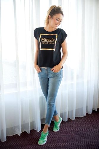 014 Bluzka T-shirt krótki rękaw MIRACLE- granat