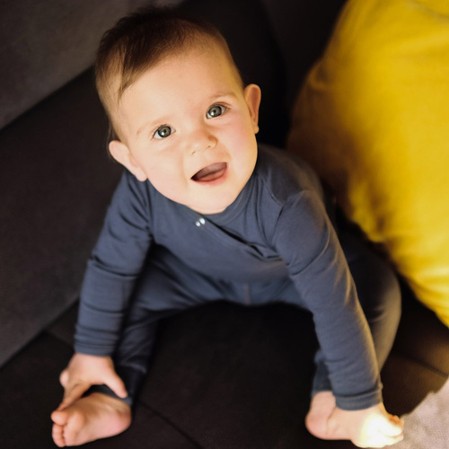 BOD.4290 Body z długim rękawem rozpinane Doctor Nap - deep blue