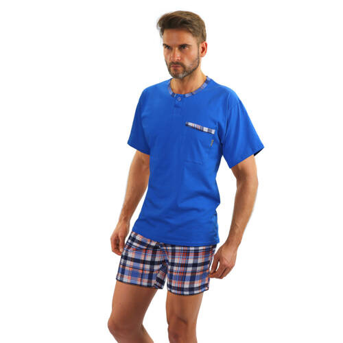 Bawełniana piżama męska 2243/09 Jasiek 02 Sesto Senso - chaber