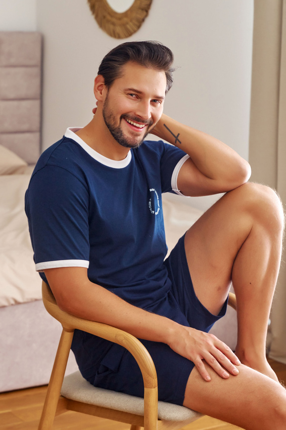 PMB.7218 Piżama Męska Doctor Nap - navy blue