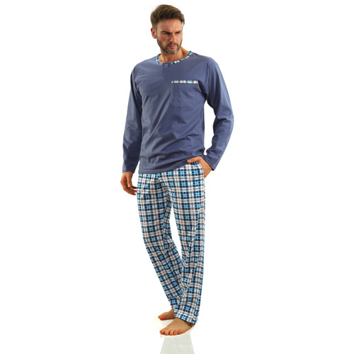 Bawełniana piżama męska Jasiek Sesto Senso - jeans