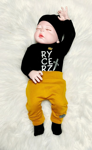 Spodnie niemowlęce "Julek" Bambarillo musztardowy 