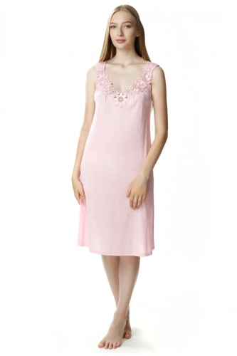 Koszula nocna damska 4114 Róża Mewa różowy