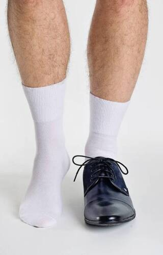 Purista Frotte Skarpety Męskie Regina - biały