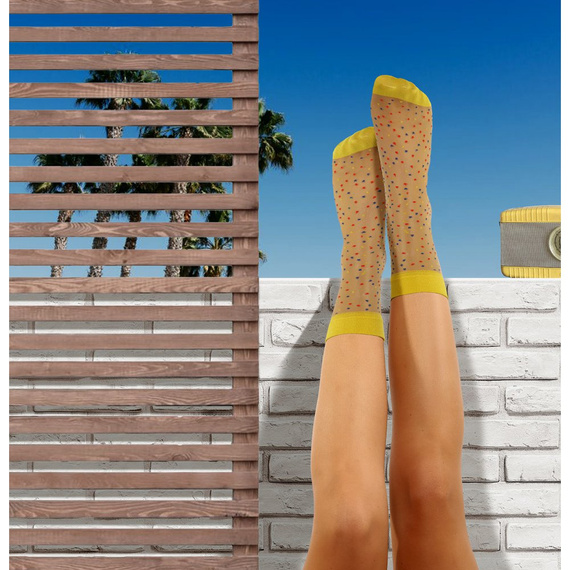 Skarpetki damskie nylonowe Sesto Senso beżowy 