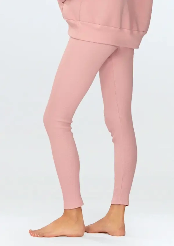 Legginsy długie Oseye Dkaren pudrowy