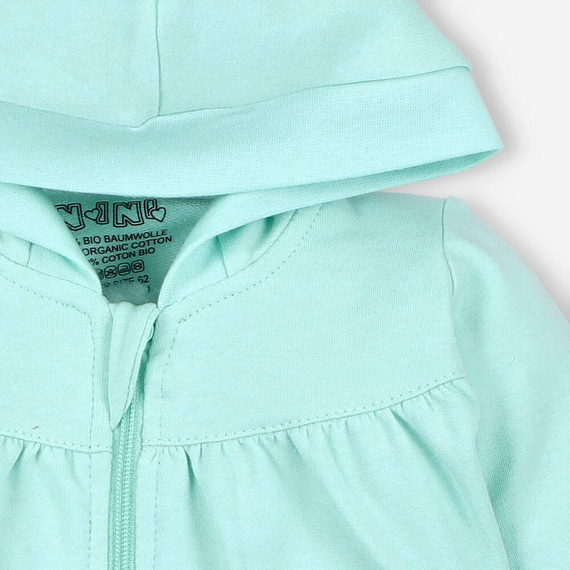 Bluza dresowa Aromatyczne listki Nini turkusowy