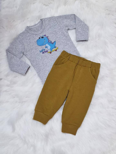 Spodnie dziecięce Piotruś Bambarillo musztardowy