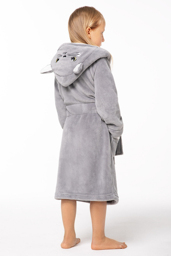 Szlafrok dziecięcy Kitten Kids Delfino Envie grey