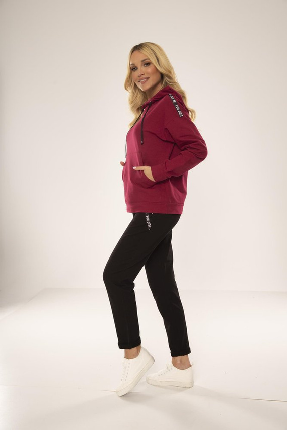 Komplet dresowy 496 Just Forex - bordowy