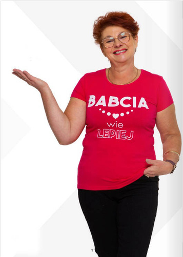 Bluzka damska z krótkim rękawem BD1700-515 Moraj - malinowy