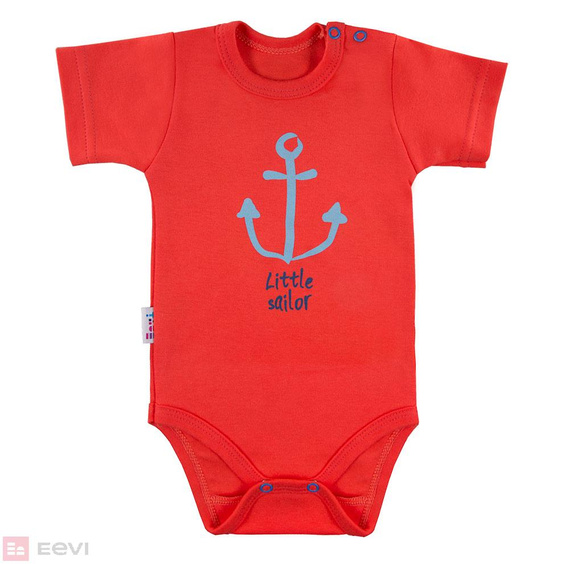 Body z krótkim rękawem "Little Sailor" Ewa Klucze - czerwony