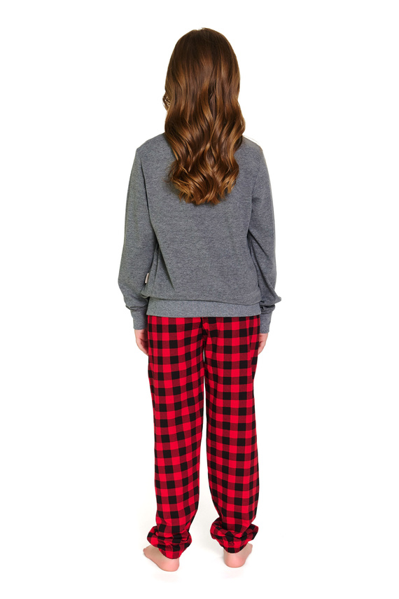 Doctor Nap 7345 – piżama dziecięca bawełniana Dark Grey z nadrukiem