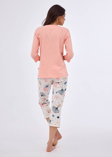 Piżama damska 3/4 389/389 Nina Cornette różowy