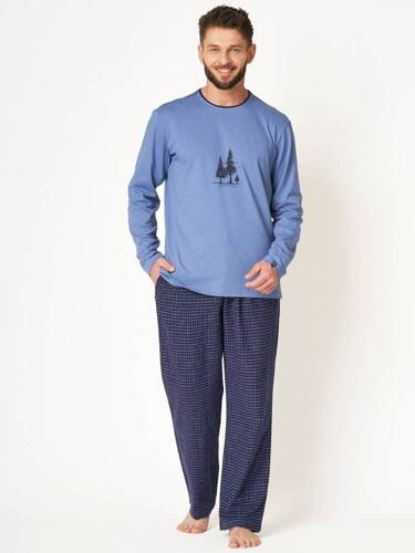 Piżama Męska MNS 458 Key - niebieski