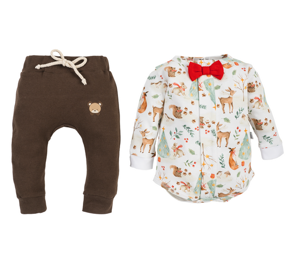Komplet dla chłopca 3320C Christmas Animals Marija