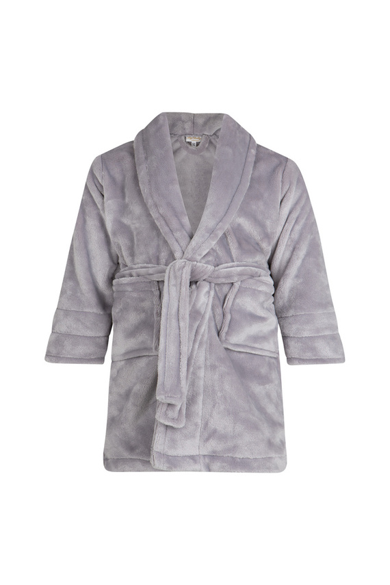 Szlafrok dziecięcy polarowy Calido ByShelly - jasny szary