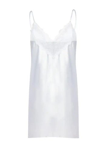 Halka satynowa Frances koszulka damska DKaren - biały