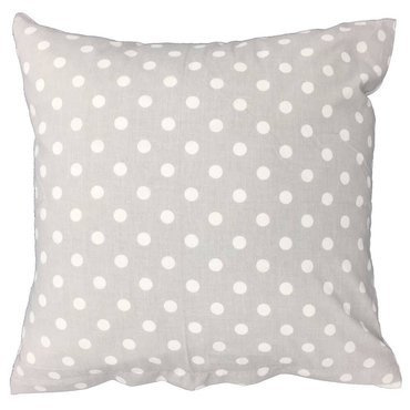 Poszewka bawełniana gwiazdki grochy R009 Karo szary/biały