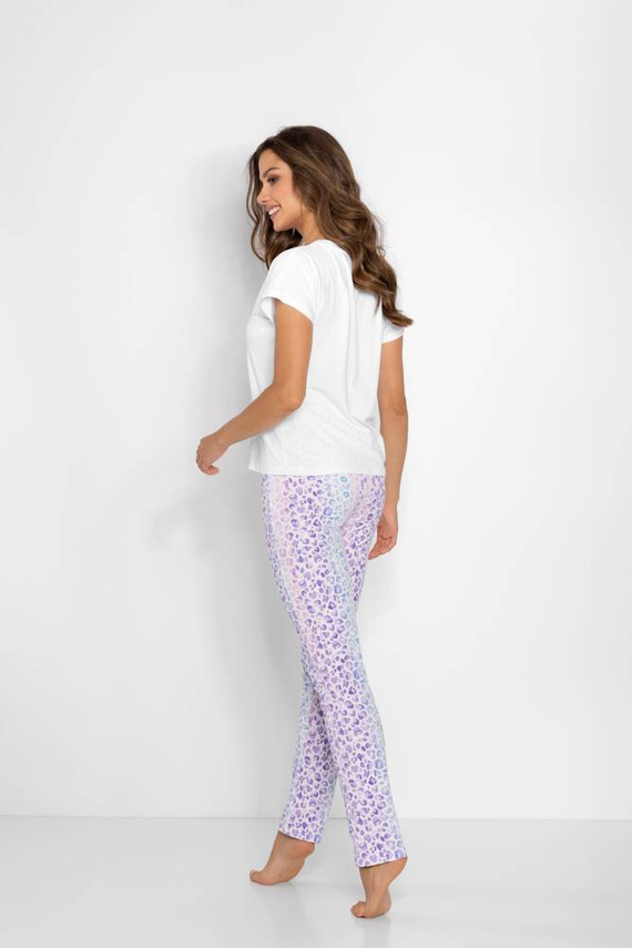 Piżama damska Coco Momenti Per Me white-lila