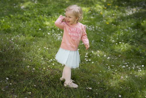 "Spring Light" Bluzka niemowlęca Pinokio -różowy