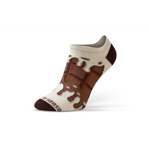 Kawa Czekolada Skarpety stopki finest cotton dwie różne Sesto Senso beżowy