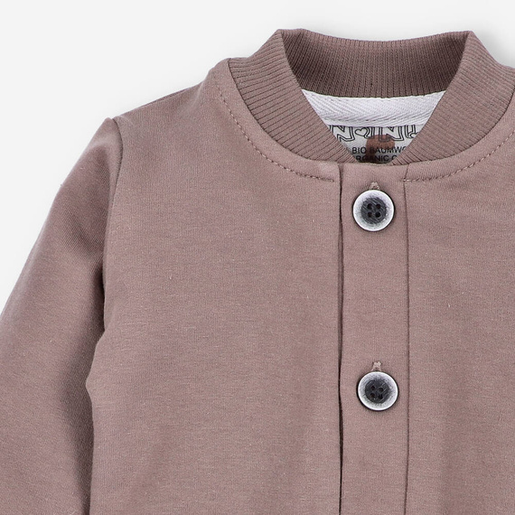 Bluza dresowa z bawełny organicznej Psiaki Nini brązowy