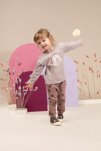 Bluza wciągana z nadrukiem Happiness Pinokio - szary 