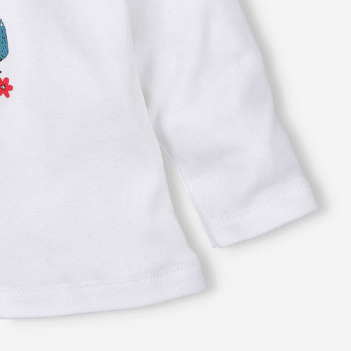 Bluzka z bawełny organicznej Kolorowy Las Nini druk