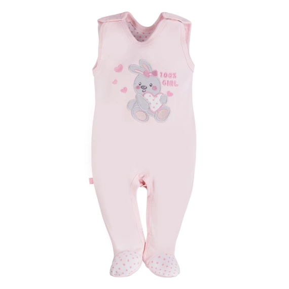 Śpioch bawełniany "NEWBORN" Eevi- różowy